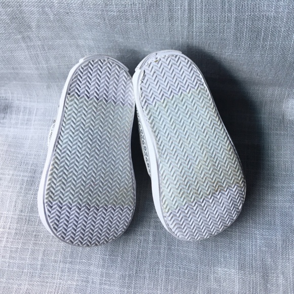 SPERRY TOP-SIDER BAHAMA CRIB SILVER SEQUIN BOAT SHOE BABY GIRLS SIZE 1 - Picture 11 of 12